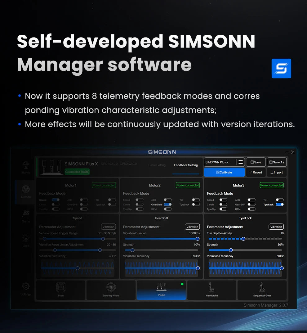 SIMSONN VAM and VAM Pro Haptic Linear Motor Vibration Feedback Module for the Pro X Ultra and Plus X Pedals