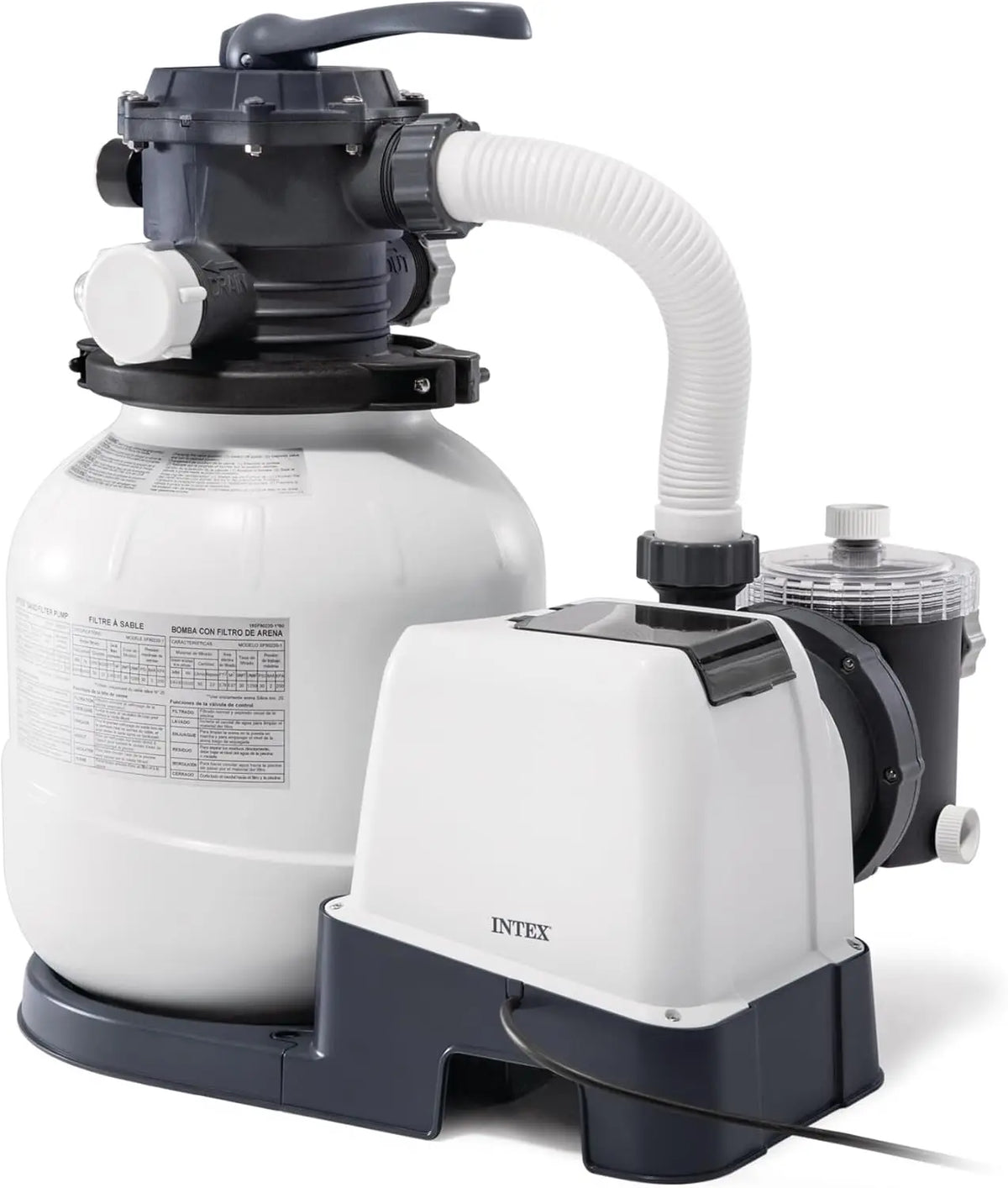 INTEX Krystal Clear Sand Filter Pump for Above Ground Pools Swimming Pool Pump with Automatic Timer Hydro Aeration Tech