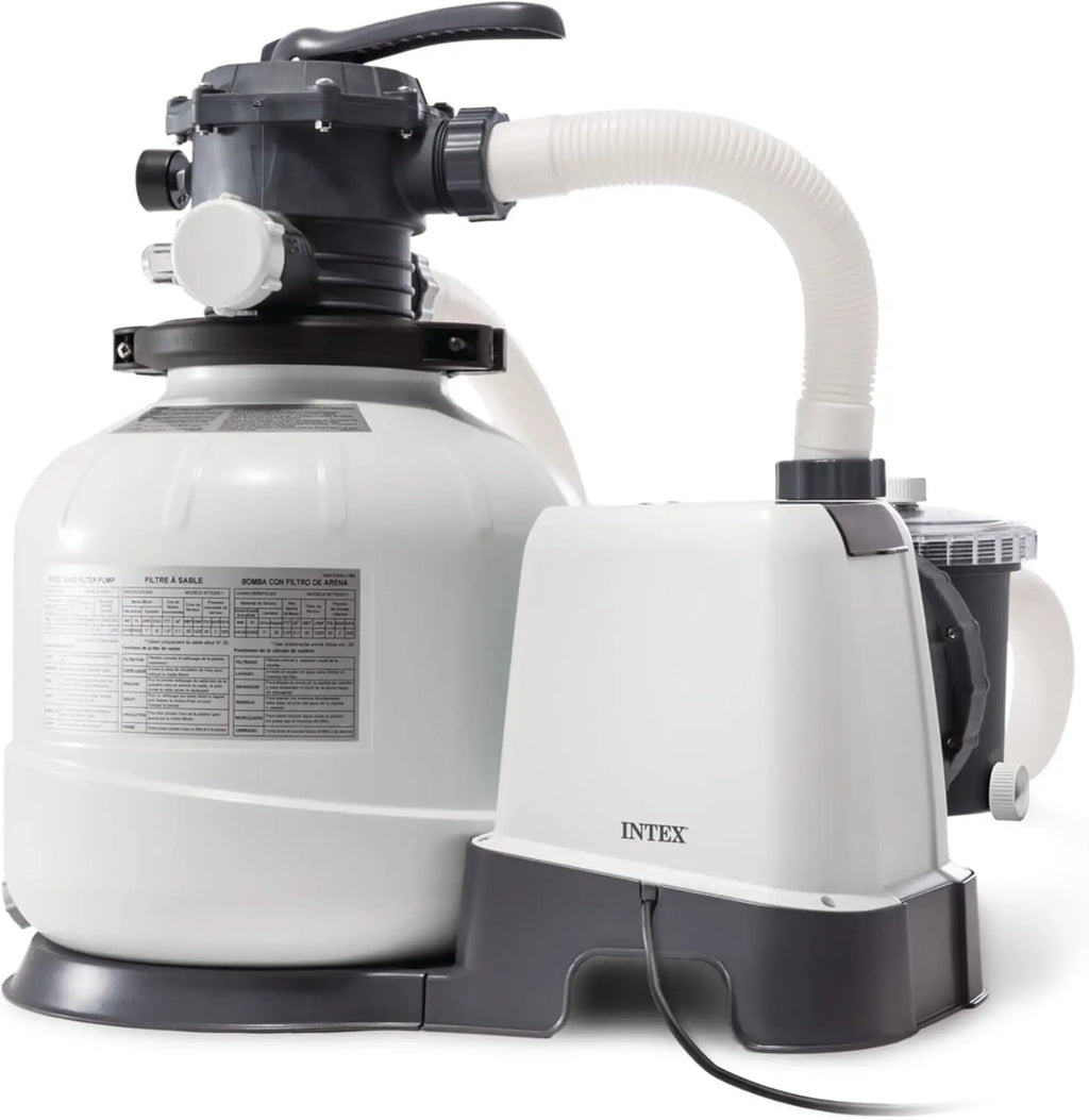 INTEX Krystal Clear Sand Filter Pump for Above Ground Pools Swimming Pool Pump with Automatic Timer Hydro Aeration Tech