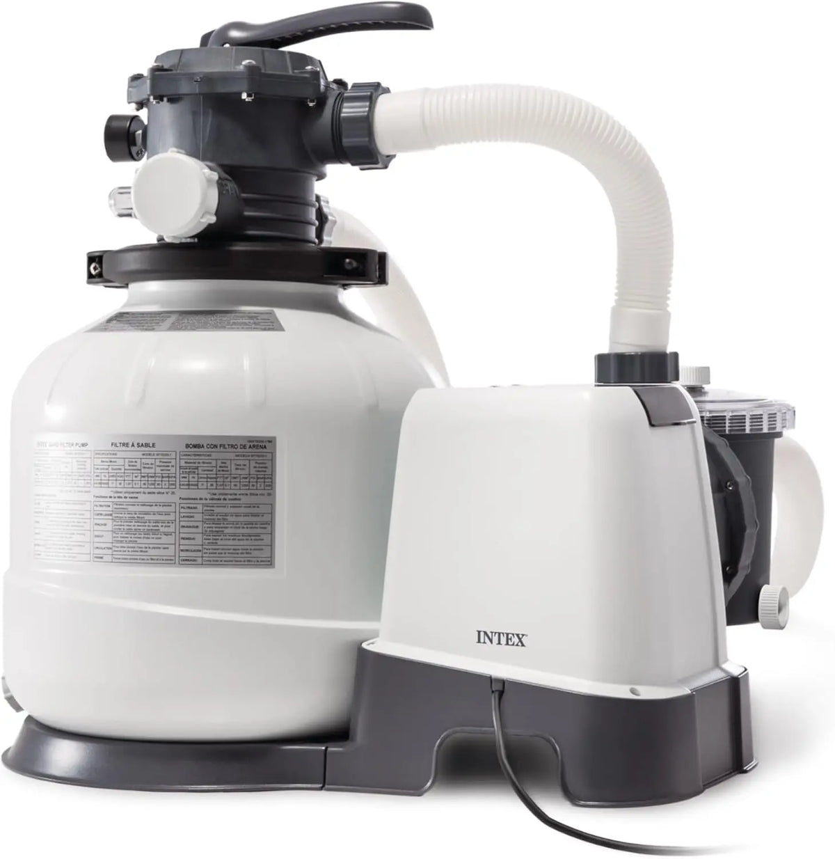 INTEX Krystal Clear Sand Filter Pump for Above Ground Pools Swimming Pool Pump with Automatic Timer Hydro Aeration Tech